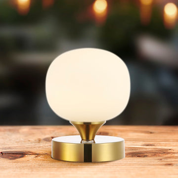 Owen 6.13" Bohemian Farmhouse Iron Rechargeable Integrated LED Table Lamp - JONATHAN Y